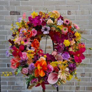 rundgesteckter Blütenkranz „flowerpower“